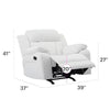 Elegant White Recliner With Padded Arms