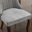 Rayon Cloth Flocking Linen Dining Chairs Channel Kitchen Dinner Chair Comfy Fabric Upholstered Accen