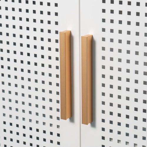 NO LOCK, Metal Storage Cabinet With 2 Doors And 2 Adjustable Shelves, Steel Storage Cabinet, Metal File Cabinet For Home Office School Gym, White