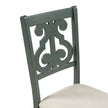 TREXM 5-Piece Round Dining Set With Fabric Chairs & Special-shaped Legs