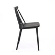 Farmhouse Spindle Back Dining Chairs, Set Of 2, Black