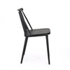 Farmhouse Spindle Back Dining Chairs, Set Of 2, Black