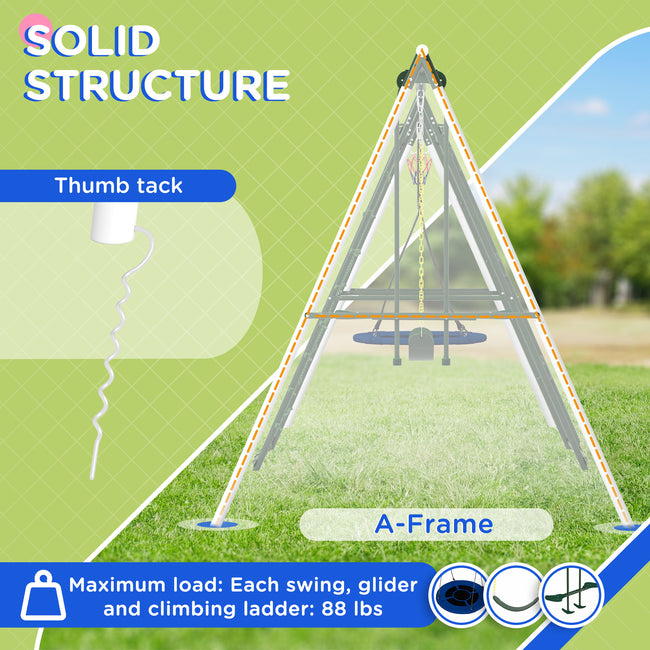 Swing Set for Backyard with 1 Saucer Swing