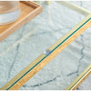 Modern Stainless Steel Coffee Table Set  Set Of 2, Double-Layer Clear Tempered Glass Table Top, Coffee Table  End Side Table 2-Pieces Sets For Living Room Home Office