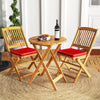 Outdoor Folding Chairs With Seat Cushions Set Of 2