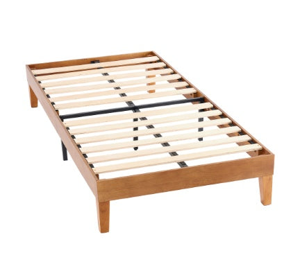 Solid Wood Bed Frame, Supported By Wooden Strips, Noise-free Design, No Need For Spring Box