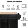 Kitchen Trolley With Rubberwood Folding Leaf Countertops