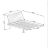 Mid-Century Modern Solid Wood Queen Platform Bed Frame With Spindle Headboard - Caramel