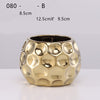 Ceramic Flowerpot Furniture Ornaments Golden Green Flower Plant