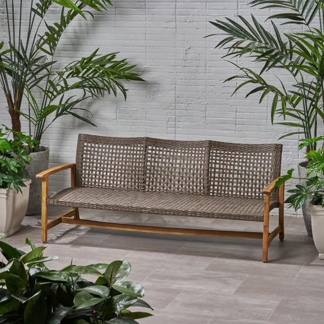 HAMPTON WOOD   WICKER 3 SEATER