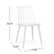 Farmhouse Spindle Back Dining Chairs, Set Of 2, White