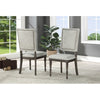 Linnett - Upholstered Back Chair Dark Brown