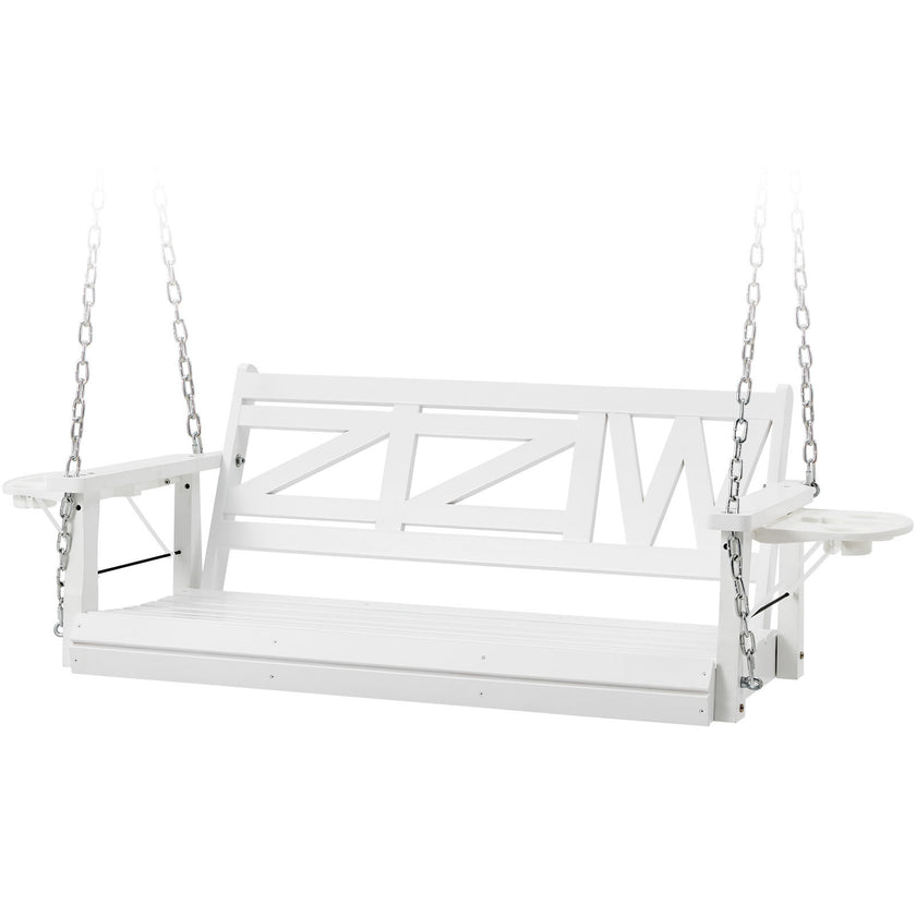 Wooden Outdoor Porch Swing With 2-Seat