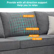 New 91 91  Modern L-Shape Sectional Sofa  Upholstered Living Room Couch