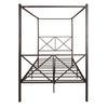 Metal Canopy Bed Frame, Platform Bed Frame With X Shaped Frame Full Black