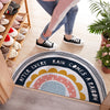Rainbow Semicircular Silk Enclosure Mats Door Porch Entrance Door Mats Indoor Entrance Door Entrance Carpet