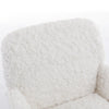 A&A Furniture Rabbit Hair Office Chair With Golden Base, Adjustable