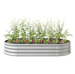 Oval Large Metal Raised Garden Bed For Plants, Vegetables, Flowers