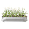 Oval Large Metal Raised Garden Bed For Plants, Vegetables, Flowers