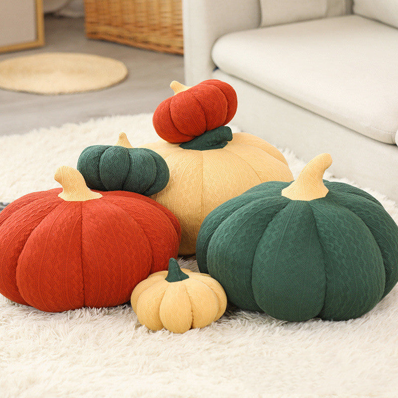 Pumpkin Round Silk Plush Pillow