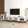 Wood Extendable TV Stand Rectangle Entertainment Center,Media TV Console For Living Room Bedroom