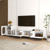 Wood Extendable TV Stand Rectangle Entertainment Center,Media TV Console For Living Room Bedroom