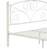 Queen Size Unique Flower Sturdy System Metal Bed Frame With Headboard And Footboard