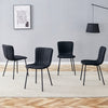 Luxury Minimalist Chairs - A Set Of 4 High Quality Dining Chairs With Black Metal Legs. The Integral Metal Leg Structure Is Suitable For Various Interior Decoration Styles.