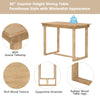TOPMAX Farmhouse 5-Piece Counter Height Dining Set, 1 Table & 4 Chairs