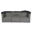 7-Piece Patio Set W Retractable Canopy   Wicker Rattan Sectional Sofa