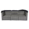 7-Piece Patio Set W Retractable Canopy   Wicker Rattan Sectional Sofa