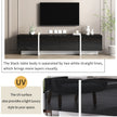 Contemporary White & Black TV Stand, Unique Style Console For TVs
