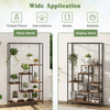 6-Tier Tall Plant Stand 71 Inch Metal Indoor Plant Shelf With 10 Hanging Hooks