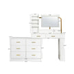 Modern White 8-Drawer Dresser For Bedroom - Ample Storage Wide Chest Of Drawers, Sturdy & Safe