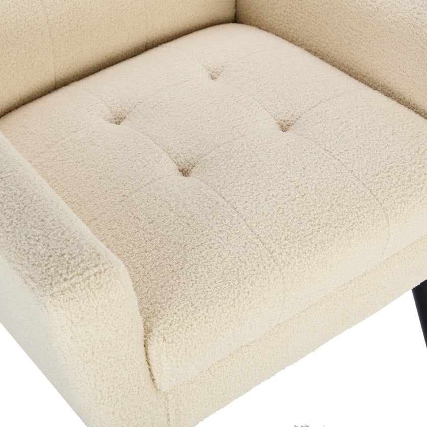 Modern Soft Teddy Material Ergonomics Accent Chair Living Room Chair Bedroom Chair Home Chair With B