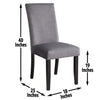 Napoli - Velvet Side Chair Gray
