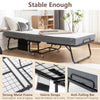 Folding Bed Cot With Mattress For Adults,  Foldable Metal Frame Bed For Guest With Memory Foam Mattress On Wheels, Saving Space Rollaway Bed