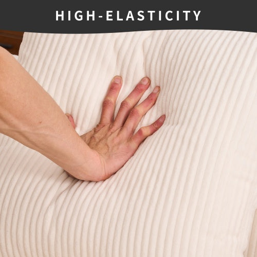 LY-023 WHITE COMPRESSION SOFA Combining Chaise Longue With 3-seater, Corduroy Fabric, Full Sponge Compression Sofa,combined Sofa With 4 Pillows For Living