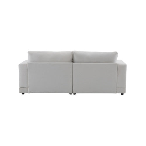 81 Modern Square Arm Sofa With Soft Velvet Upholstery, Deep Cushions, And Sturdy Legs In Navy Blue For Living Room Or Bedroom