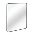 30 In X 30 In Black Metal Framed Square Bathrrom Mirror For Wall.