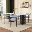 Upholstered Armchair Dining Chairs With Metal Legs
