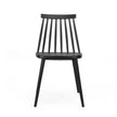 Farmhouse Spindle Back Dining Chairs, Set Of 2, Black