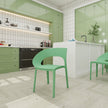 Haze Green Polypropylene Single Side Chair  One Piece Design For Indoor & Outdoor Use,suitable For Living Rooms, Dining Rooms, Gardens, Terraces And Other Scenarios