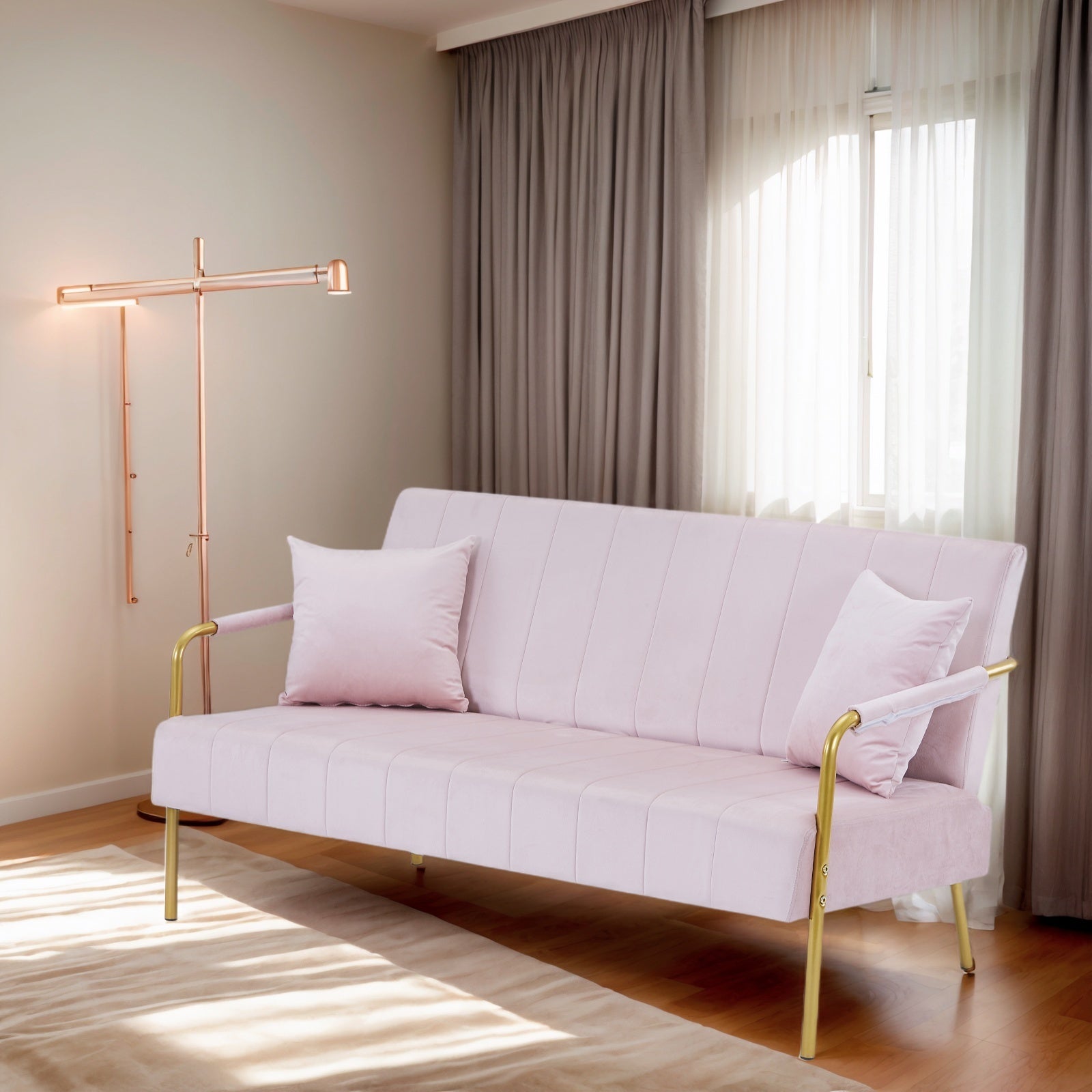 Modern Velvet Loveseat Sofa For Living Room