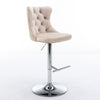 Swivel Velvet Barstools Adjustable 25 33  Seat, Modern Upholstered Chrome Base