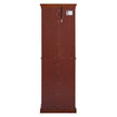 Lighted Curio Display Cabinet With Adjustable Shelves & Mirrored Back Panel