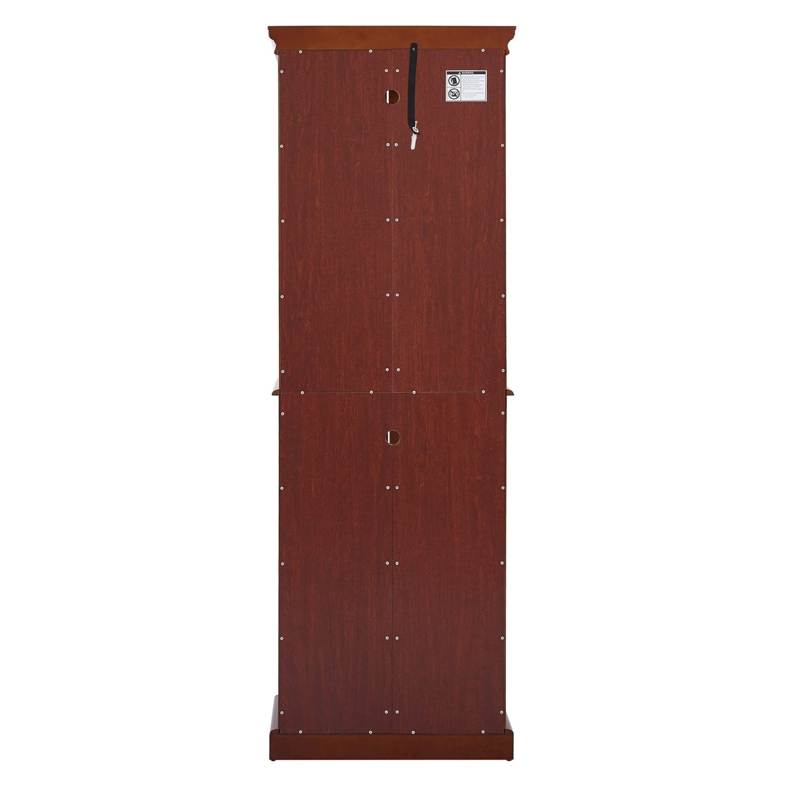 Lighted Curio Display Cabinet With Adjustable Shelves & Mirrored Back Panel