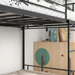 Twin-Over-Twin Bunk Bed With Metal Frame And Ladder, Space-Saving Design,White