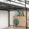 Twin-Over-Twin Bunk Bed With Metal Frame And Ladder, Space-Saving Design,White