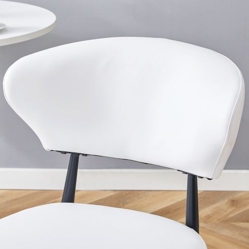 White Minimalist Ergonomic Dining Chair, With A Curved Backrest For Comfortable Design,Unlocking A Comfortable And Minimalist New Sitting Posture. A Pack Of 4.Available In Black And White.